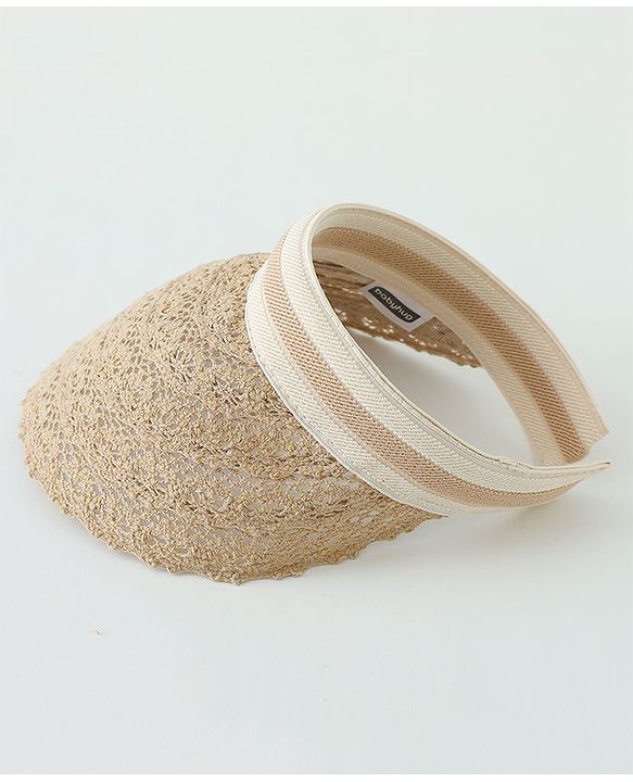 Babyhug Crochet Straw Hat  Brown - Diameter 37 cm