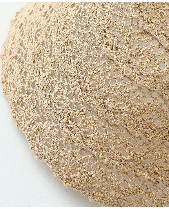 Babyhug Crochet Straw Hat  Brown - Diameter 37 cm