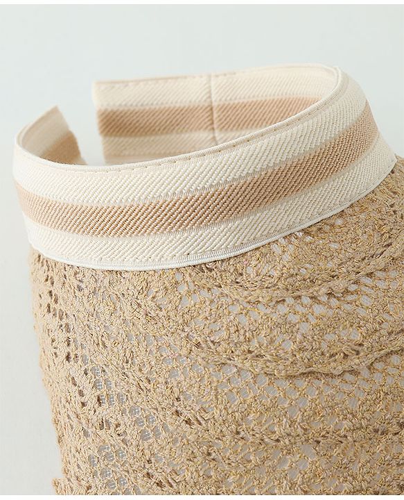 Babyhug Crochet Straw Hat  Brown - Diameter 37 cm