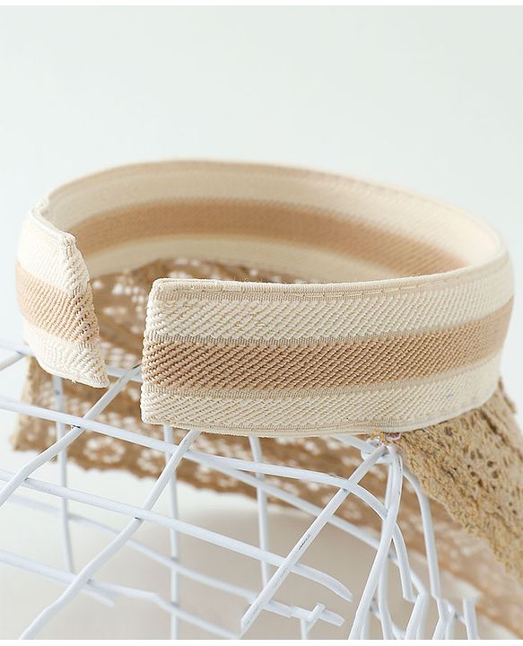 Babyhug Crochet Straw Hat  Brown - Diameter 37 cm