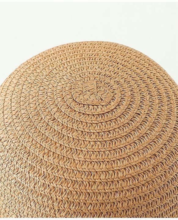 Babyhug Straw Hat With Crochet  Fruit Applique & Purse Brown - Diameter 17.5 cm