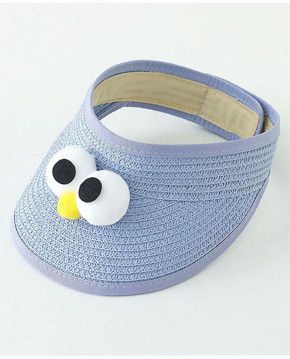 Babyhug Straw Hat With Face Applique & Purse Beige- Diameter 48 cm