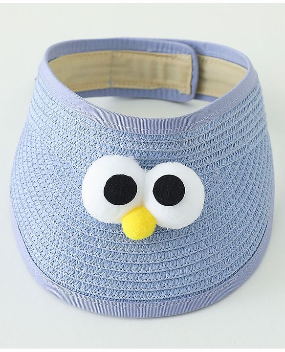 Babyhug Straw Hat With Face Applique & Purse Beige- Diameter 48 cm
