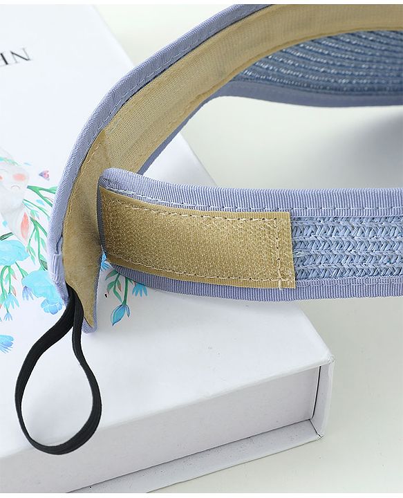 Babyhug Straw Hat With Face Applique & Purse Beige- Diameter 48 cm