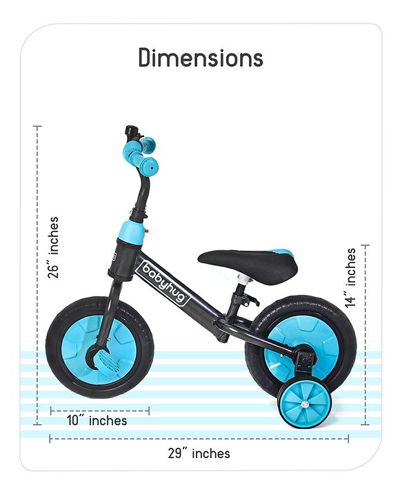 Babyhug Rover 4 in 1 Plug & Play Balance Bike - Blue