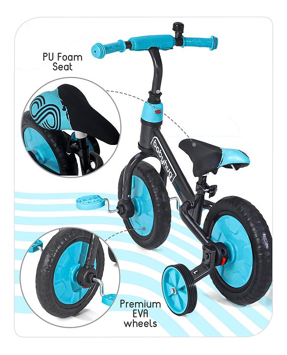 Babyhug Rover 4 in 1 Plug & Play Balance Bike - Blue