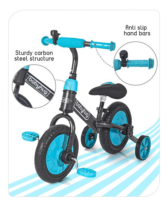 Babyhug Rover 4 in 1 Plug & Play Balance Bike - Blue