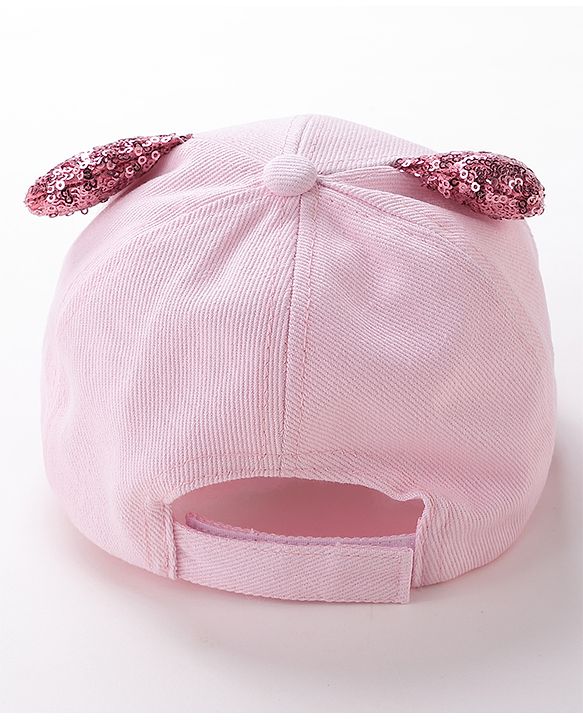 Babyhug Baseball Sequine Design Cap Red - Circumference 51 cm