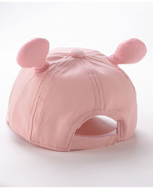 Babyhug Teddy Embroidered Baseball Cap Pink - Circumference 46 cm