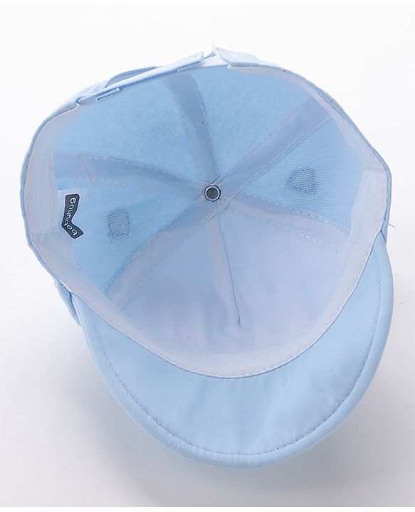 Babyhug Teddy Embroidered Baseball Cap Blue - Circumference 46 cm