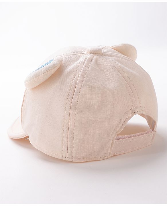 Babyhug Teddy Embroidered Baseball Cap Beige - Circumference 46 cm