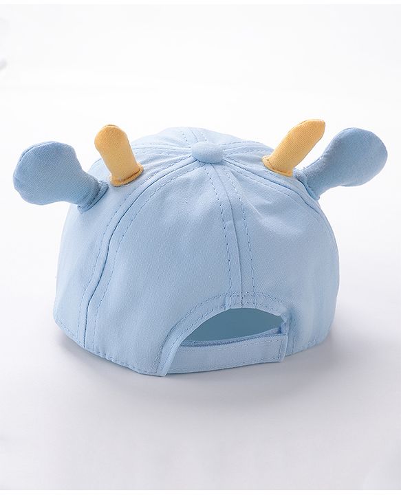 Babyhug Rabbit Embroidered Baseball Cap Blue - Cap Circumference 46 cm