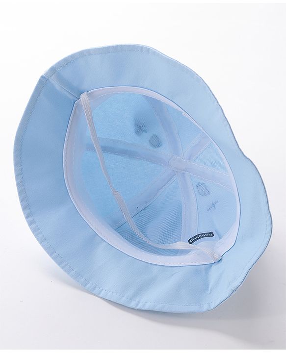 Babyhug Hello Giraffe Embroidered Bucket Hat Blue - Diameter 17 cm