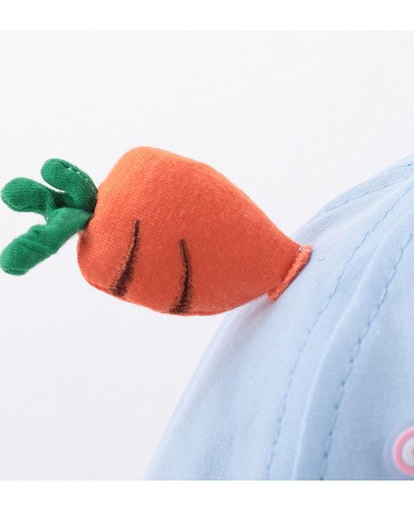Babyhug Bucket Hat Bunny Design Blue - Diameter 17 cm