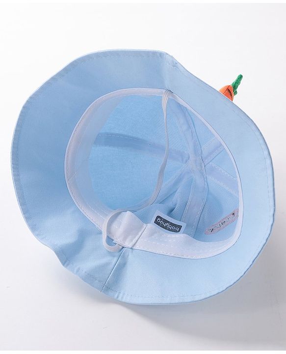 Babyhug Bucket Hat Bunny Design Blue - Diameter 17 cm