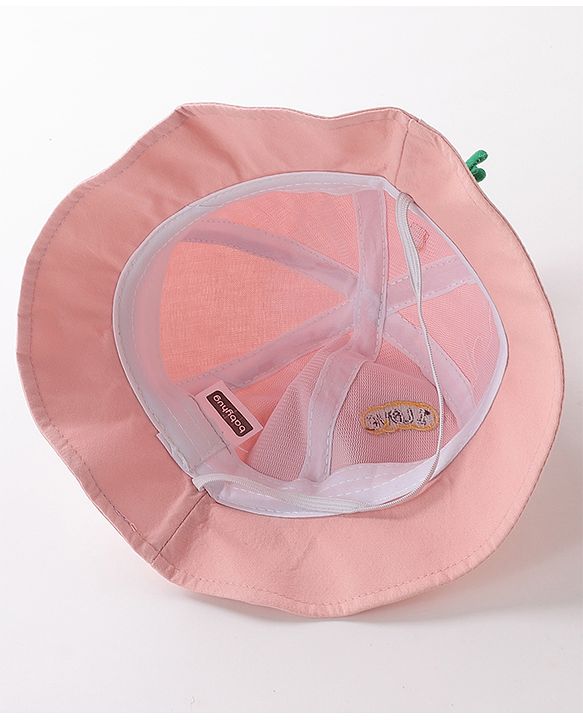 Babyhug Bucket Hat Bunny Design Pink - Diameter 17 cm