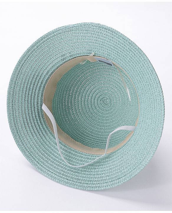 Babyhug Straw Hat With Flower & Purse - Blue