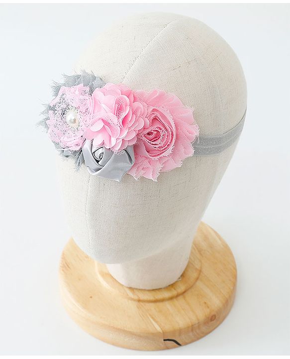 Babyhug Flower Applique Headbands Pack Of 2 - Multicolor