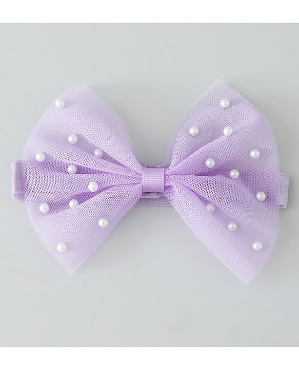 Babyhug Headbands with Bow Applique Free Size Pack of 3 - Purple & White