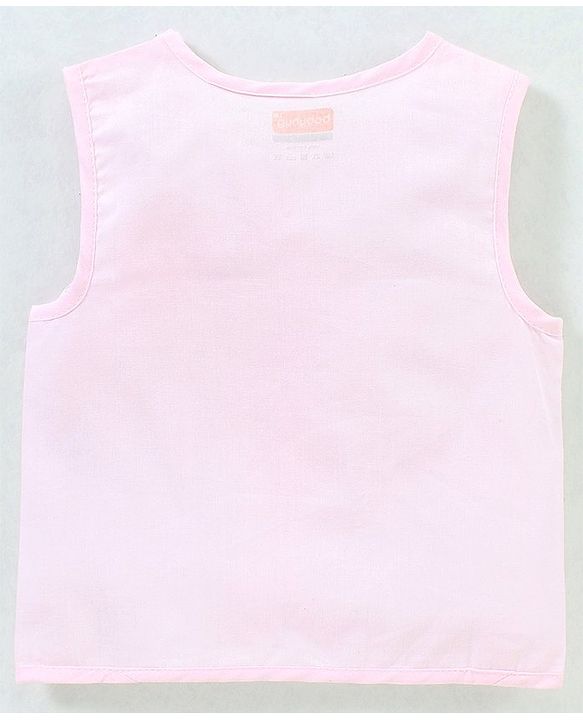 Babyhug 100% Cotton Woven Sleeveless Jhabla Polka Dot Print Pack Of 3 - Pink & White