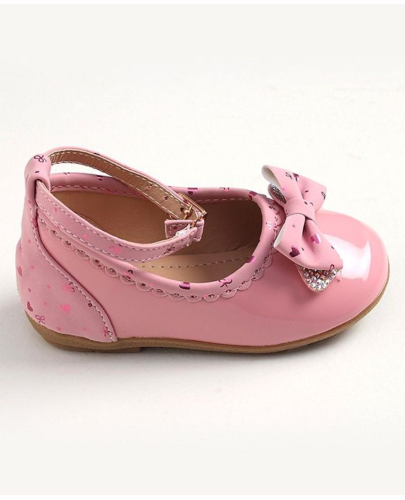 Cute Walk by Babyhug Buckled Closure Bellies With Bow Applique- Sky Blue