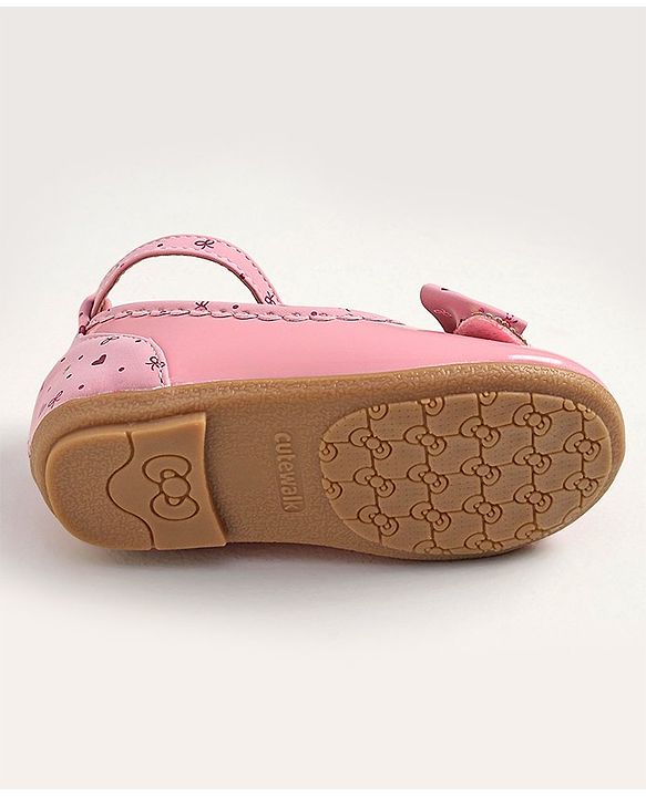 Cute Walk by Babyhug Buckled Closure Bellies With Bow Applique- Sky Blue