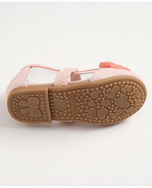 Cute Walk by Babyhug Slip On Bellies With Bow Applique- Pink