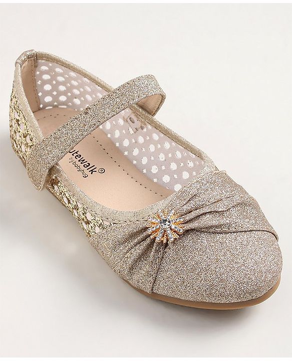 Cute Walk By Babyhug Bellies with Velcro Closure  - Golden