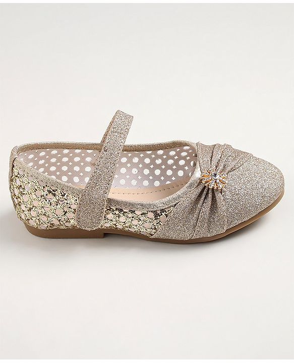 Cute Walk By Babyhug Bellies with Velcro Closure  - Golden