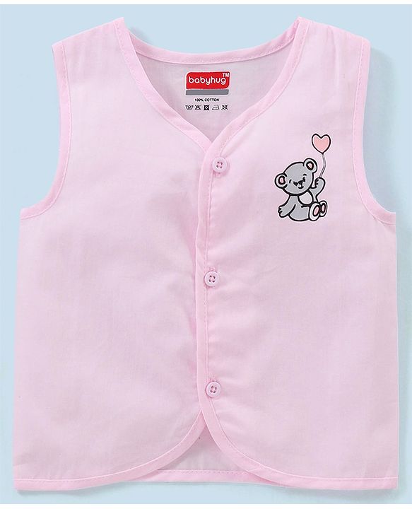 Babyhug 100% Cotton Woven Sleeveless Jhabla Lion Print Pack Of 3 - Multicolor