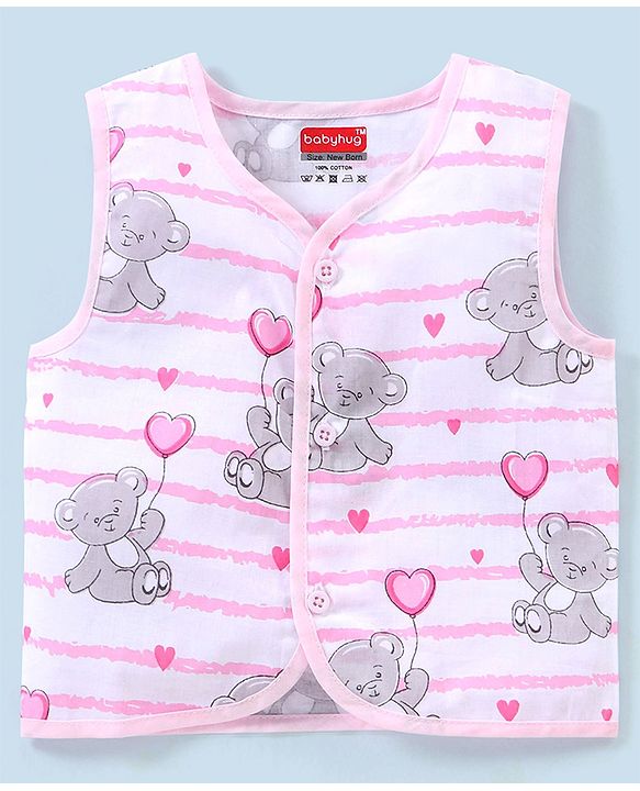 Babyhug 100% Cotton Woven Sleeveless Jhabla Lion Print Pack Of 3 - Multicolor