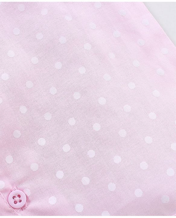 Babyhug 100% Cotton Woven Sleeveless Jhabla Heart Print Pack Of 3 - White & Blue