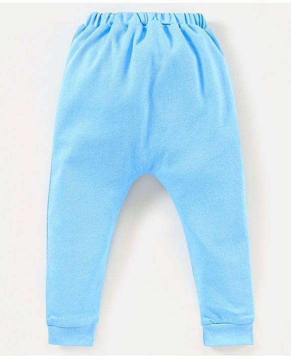 Babyhug Cotton Full Length Diaper Leggings Space & Stripes Print Pack of 3- Blue & Green