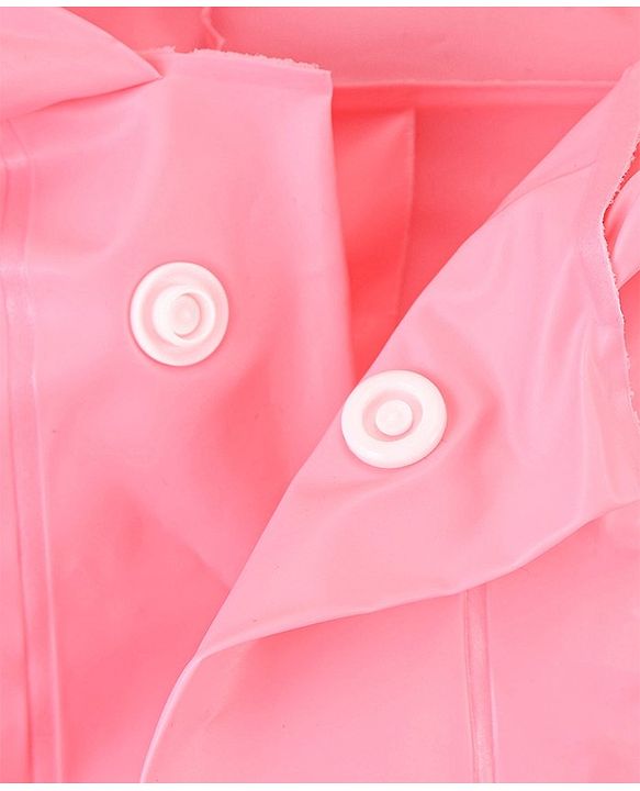 Babyhug Full Sleeves Hooded Raincoat Unicorn Print - Pink