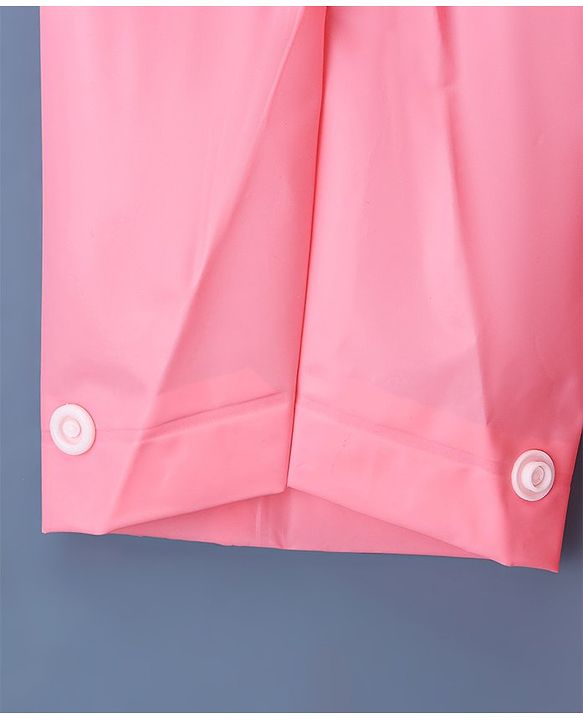 Babyhug Full Sleeves Hooded Raincoat Unicorn Print - Pink