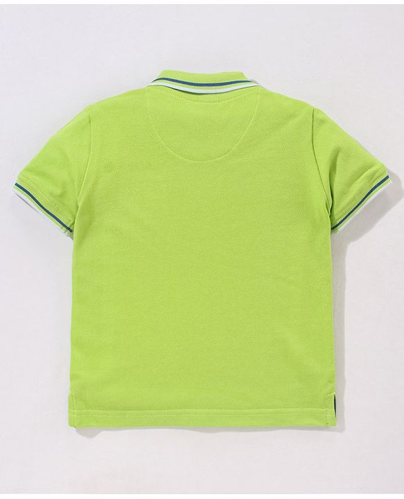 Babyhug Cotton Half Sleeves Football Print T-shirt with Graphics Detailing - Lime Green