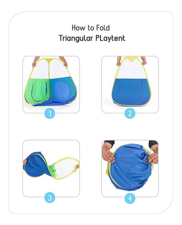 Babyhug My Fun Arcade 4-in-1 Ball Pool Play Tent House - Blue & Green