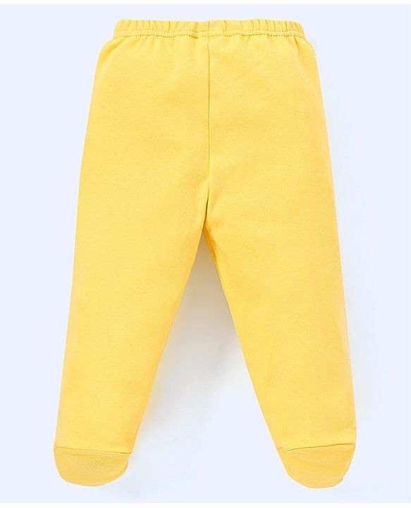 Babyhug Cotton Knit Footed Length Bootie Leggings Striped & Boat Print Pack of 3 - Multicolour