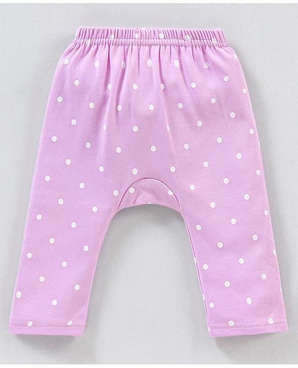 Babyhug Cotton Knit Full Length Striped Diaper Leggings Ice Cream Theme Print Pack of 3 - Pink & Peach