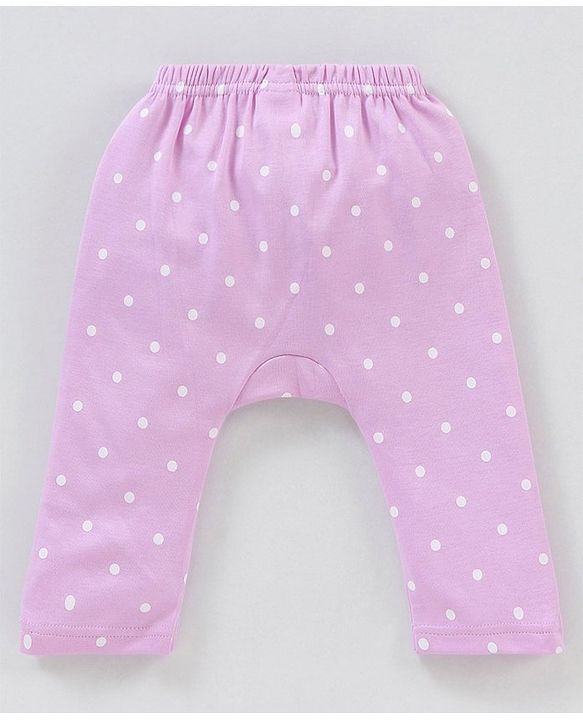 Babyhug Cotton Knit Full Length Striped Diaper Leggings Ice Cream Theme Print Pack of 3 - Pink & Peach