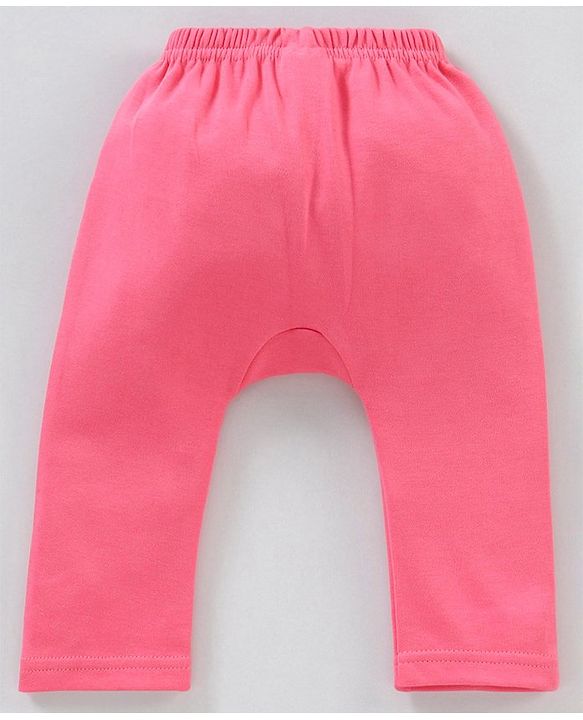 Babyhug Cotton Knit Full Length Striped Diaper Leggings Ice Cream Theme Print Pack of 3 - Pink & Peach