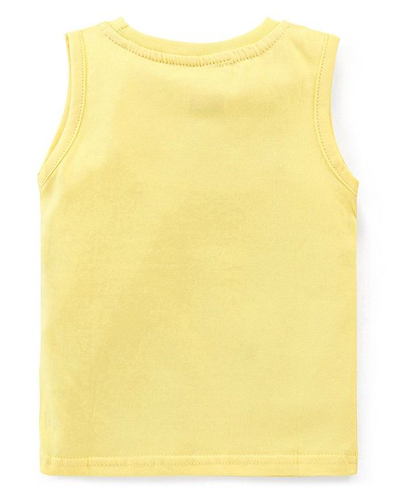 Babyhug 100% Cotton Woven Half Sleeves Regular Collar Camo Printed Shirt with Half Sleeves T-Shirt - Grey & Yellow