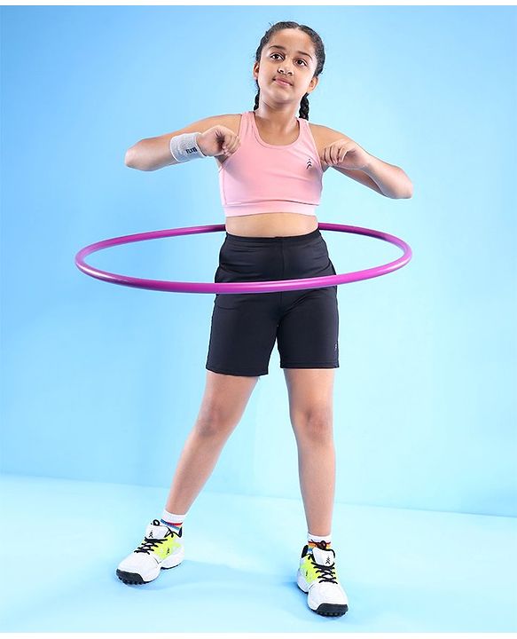 Pine Active Sleeveless Stretchable Sports Bra Solid Colour - Pink