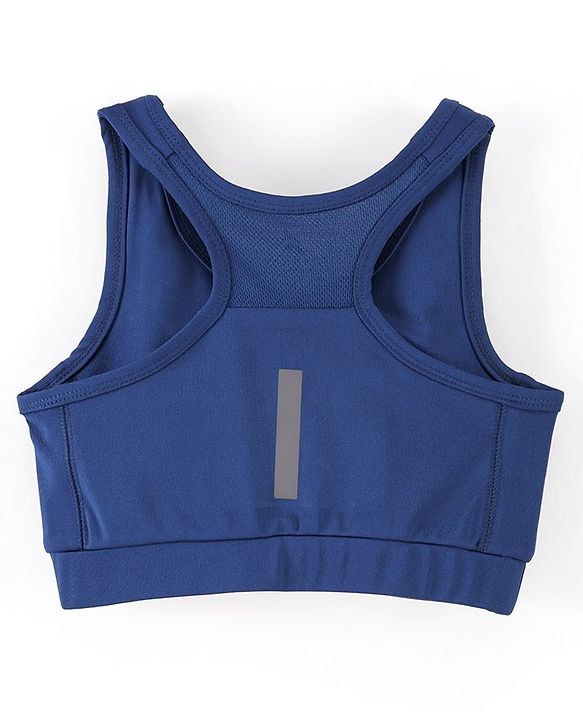 Pine Active Sleeveless Stretchable Sports Bra Solid Colour - Blue