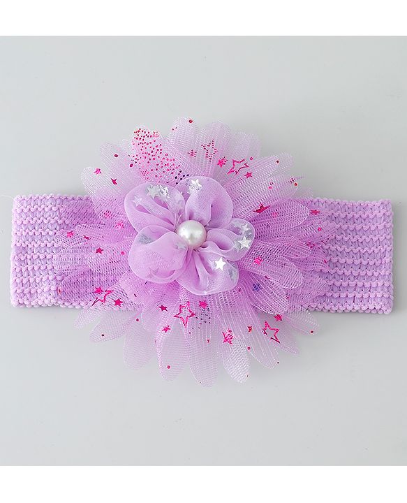 Babyhug Free Size Headbands with Floral Applique Pack of 3 - Red Purple & Pink