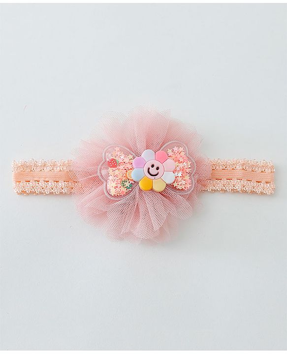 Babyhug Daisy & Crown Bow Applique Headbands Pack Of 2  - Multicolor