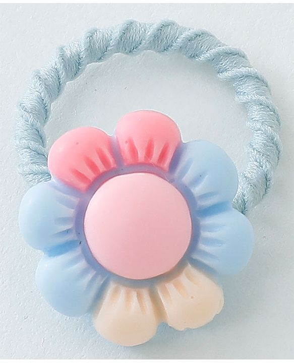 Babyhug Free Size Hair Rubber Bands Floral Design Pack of 10- Multicolor