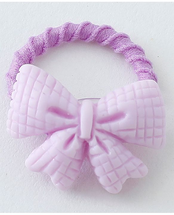Babyhug Free Size Hair Rubber Bands Bow Design Pack of 10- Multicolor