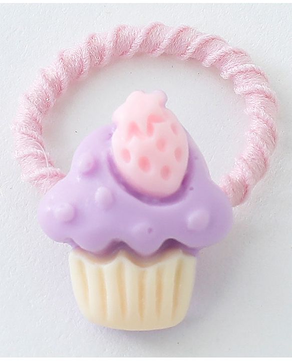 Babyhug Free Size Hair Rubber Bands Cupcake Design Pack of 10- Multicolor