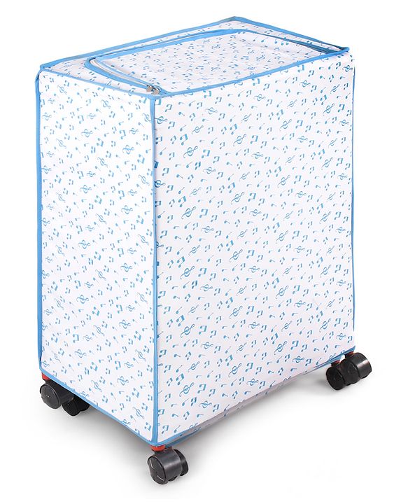 Babyhug Multi Utility Square Laundry Bag With Wheels Musical Theme - Blue